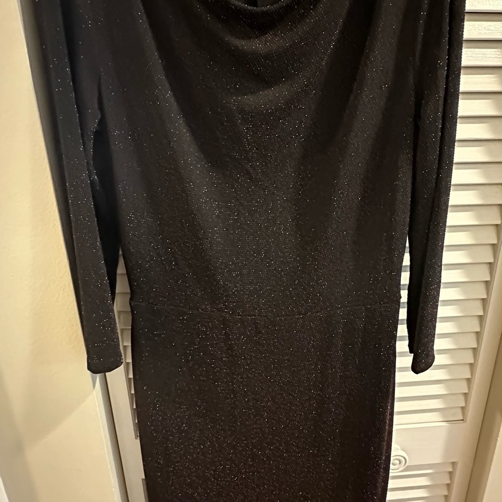 H&M Black midi dress with sparkle